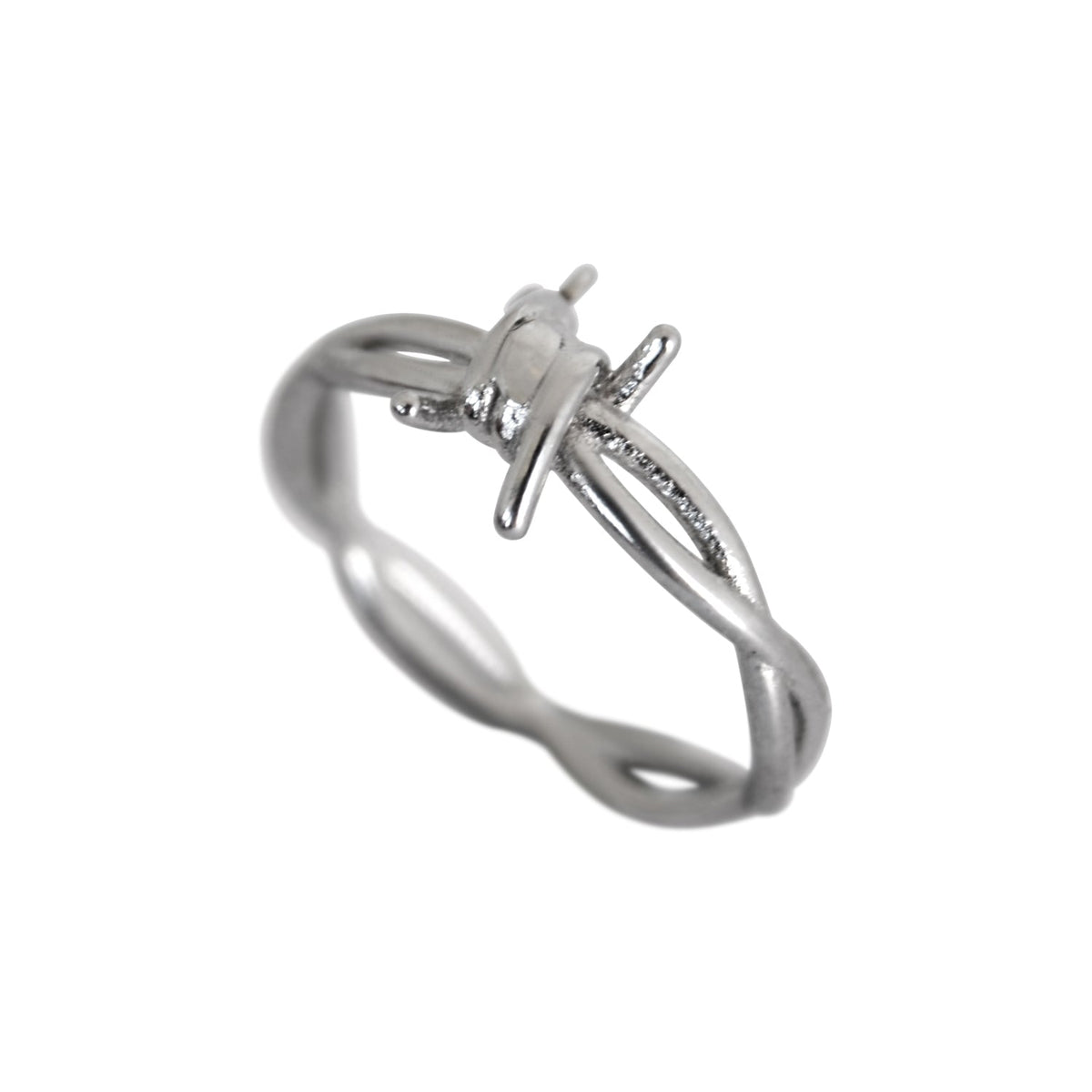 SK1077 Ring Ladies Barbed Wire Motorcycle Bike Ring Stainless Steel Motorcycle Jewelry Size 5-10