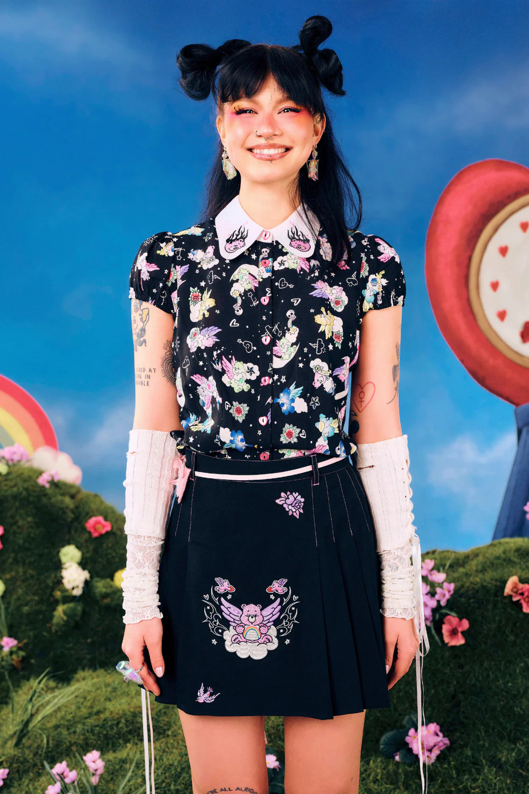 Care Bears x Hell Bunny Cheer Bear Skirt