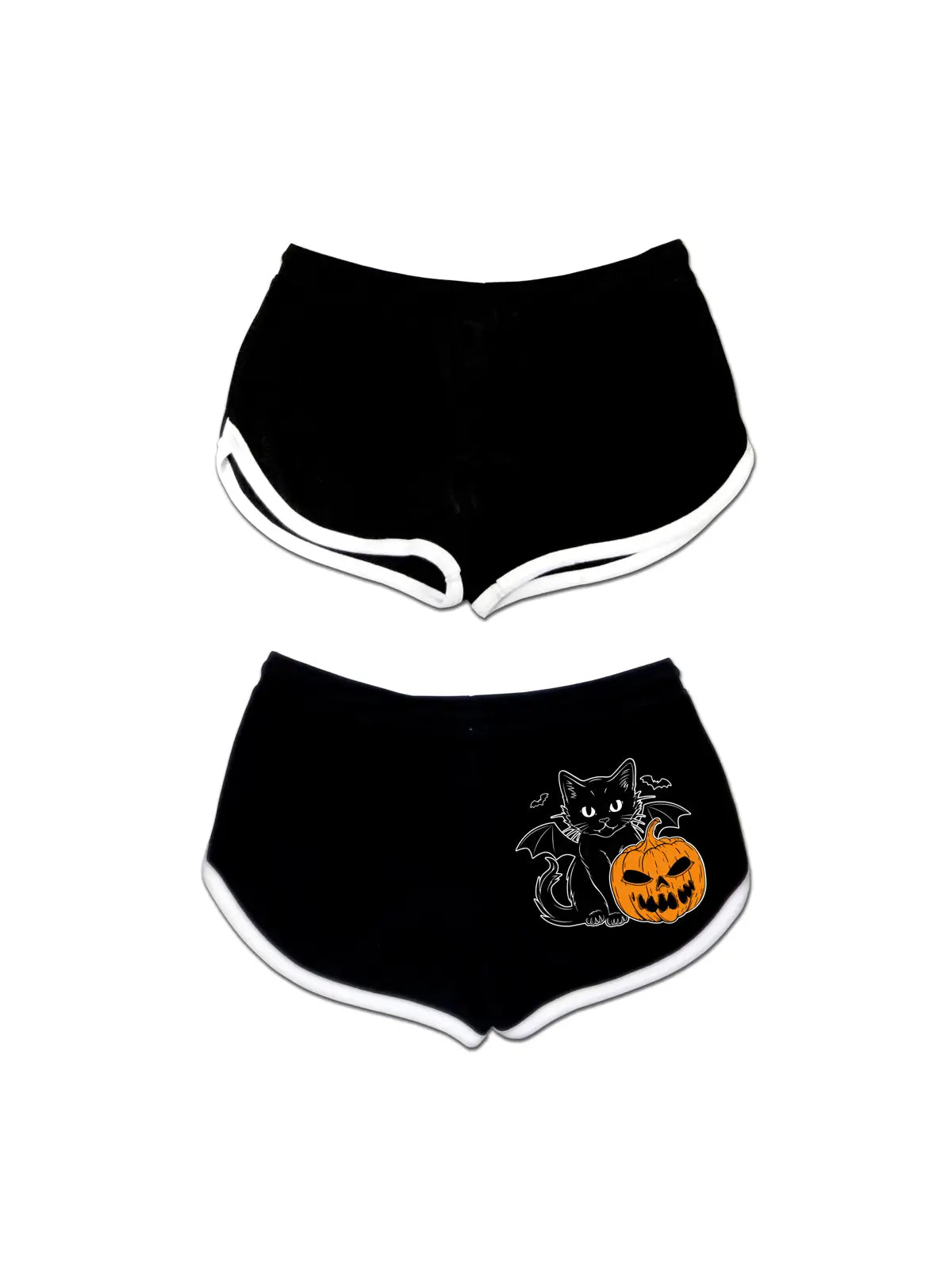 Halloween Bat Cat Pumpkin Lounge Shorts