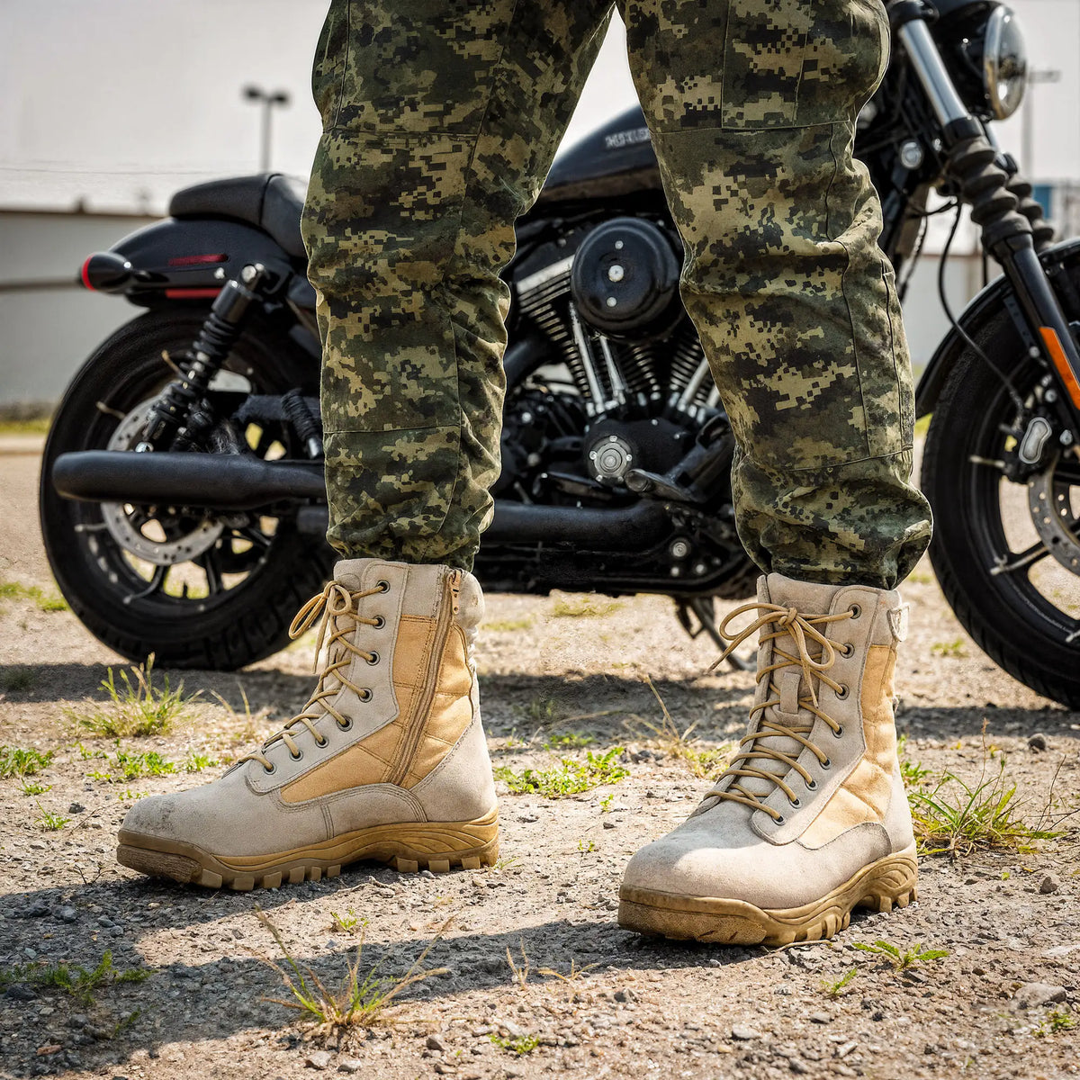 Men's Desert Patrol Tan Lace-Up Boots - BTM1013