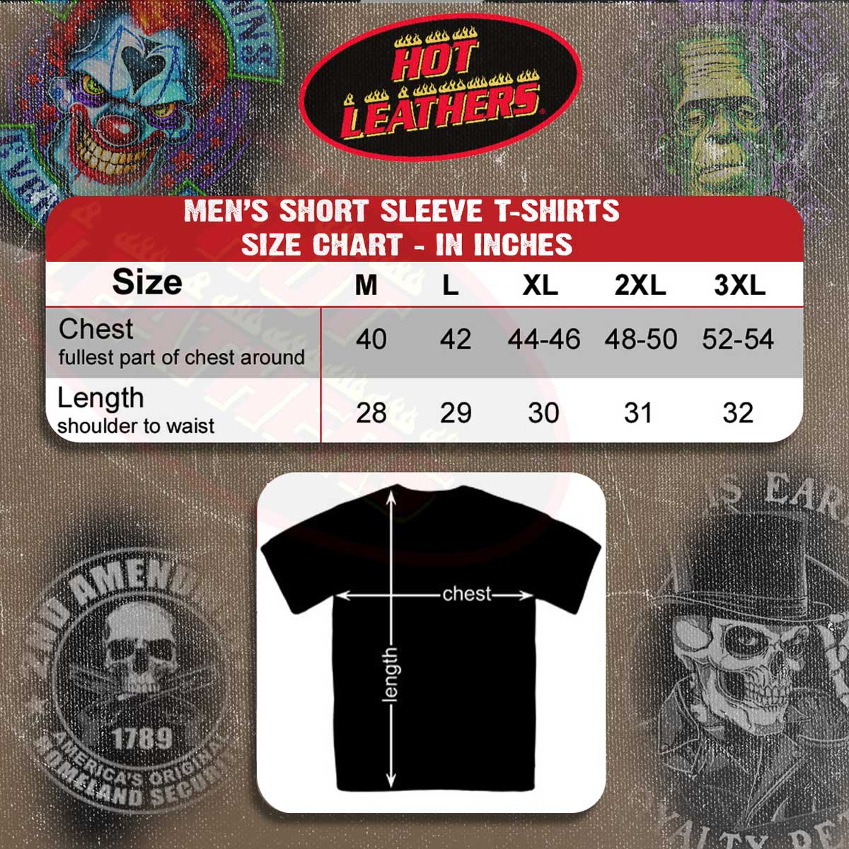 Hot Leathers GMD1158 Men's '2nd Amendment America's Original Homeland Security' Black T-Shirt
