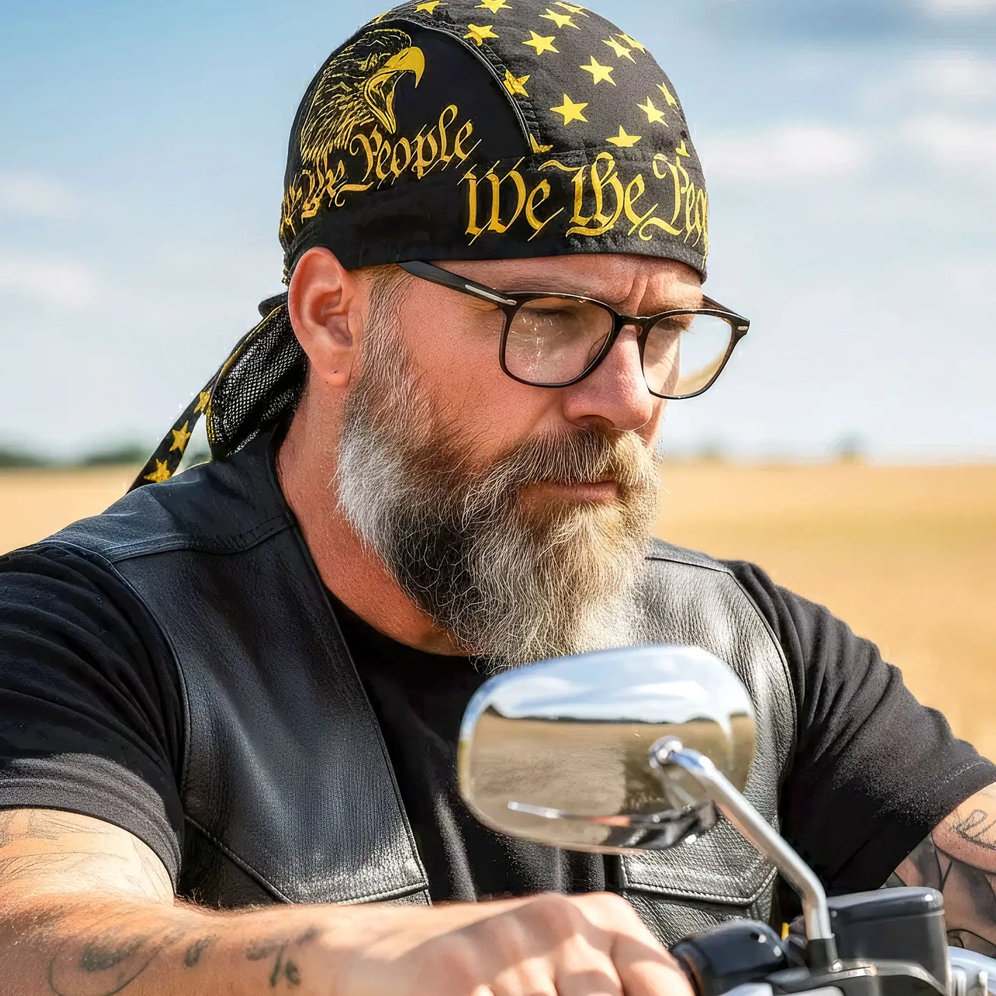 Hot Leathers We the People Lightweight Headwrap HWH1125