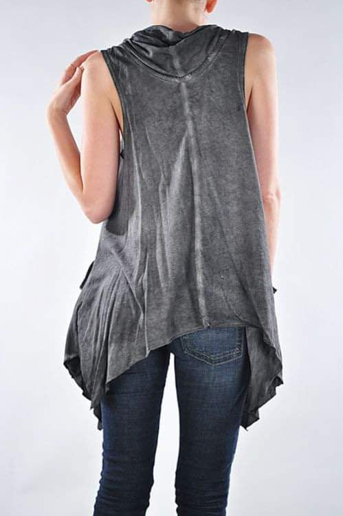Fleur De Lis Smock Burnout Sleeveless Top