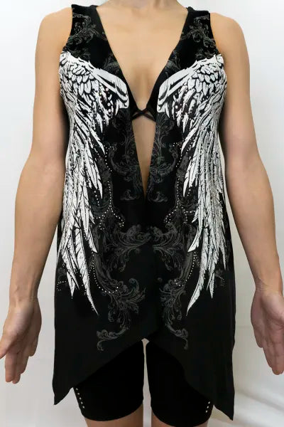 Women's Platinum Plush Wings of Protection Open Cardigan
