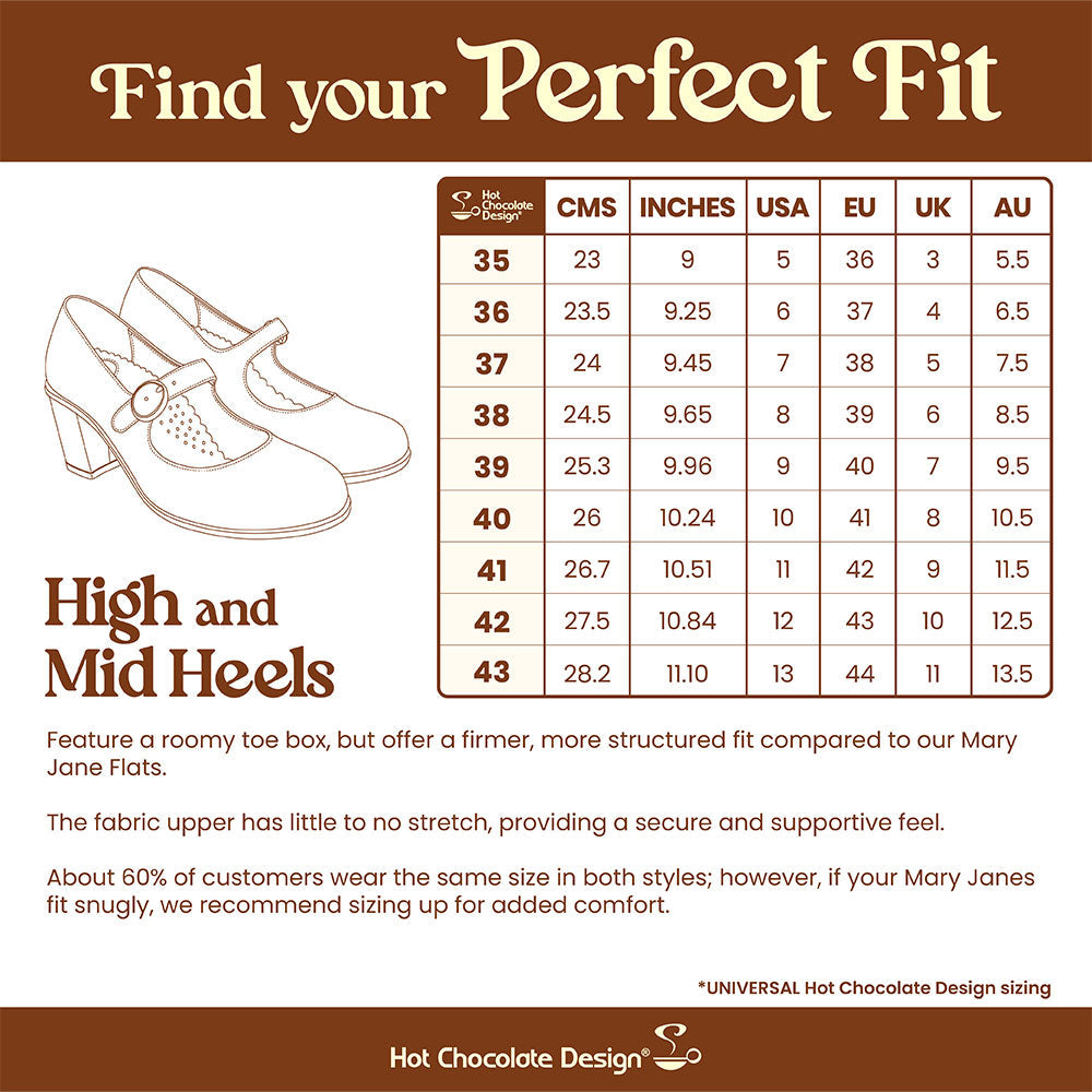 Black Moon Women's Mary Jane Mid Heels