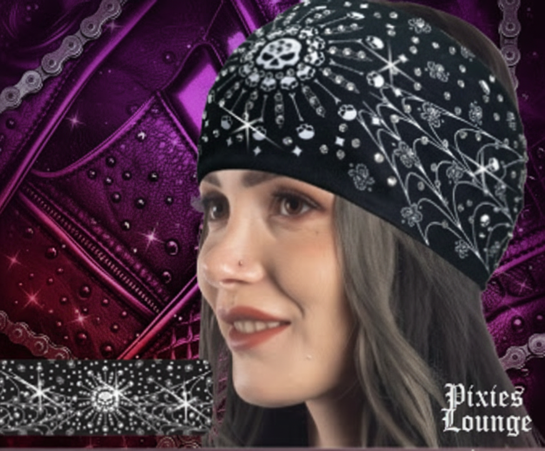 Bling’d Skull Paisley EZ Band