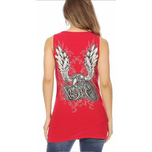 Cross Ladder Open Front Biker Top