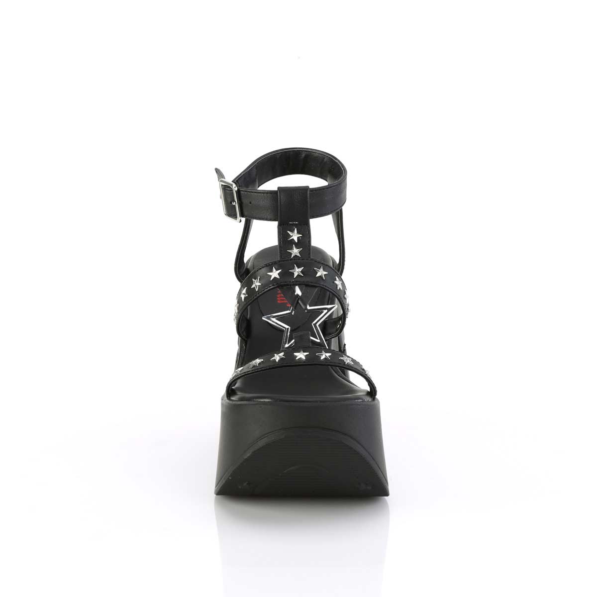 Demonia Dynamite Metallic Star Platform Sandals