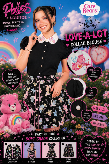 Care Bears x Hell Bunny Love-A-Lot Collar Blouse