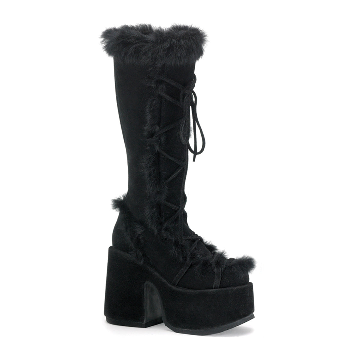 Midnight Reign Fur Platform Boots