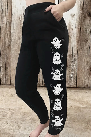 Halloween Boo Spooky Ghost Graphic Pants