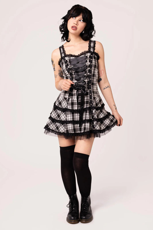 Hell Bunny Harley Punk Tartan Dress
