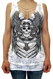 Platinum Plush Chained Lethal Angel Rhinestone Tank Top