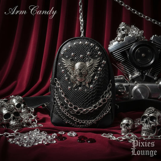 Antique Skull Design Backpack Handbag