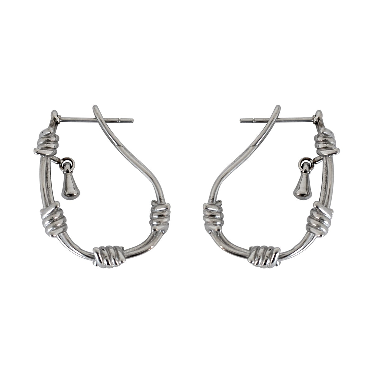 SK2038  Motorcycle Barbed Wire Small Earrings Stainless Steel Motorcycle Biker Jewelry