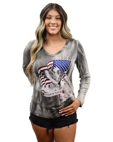 Liberty Wear “Freedom Flight” Eagle Mineral Wash Tee