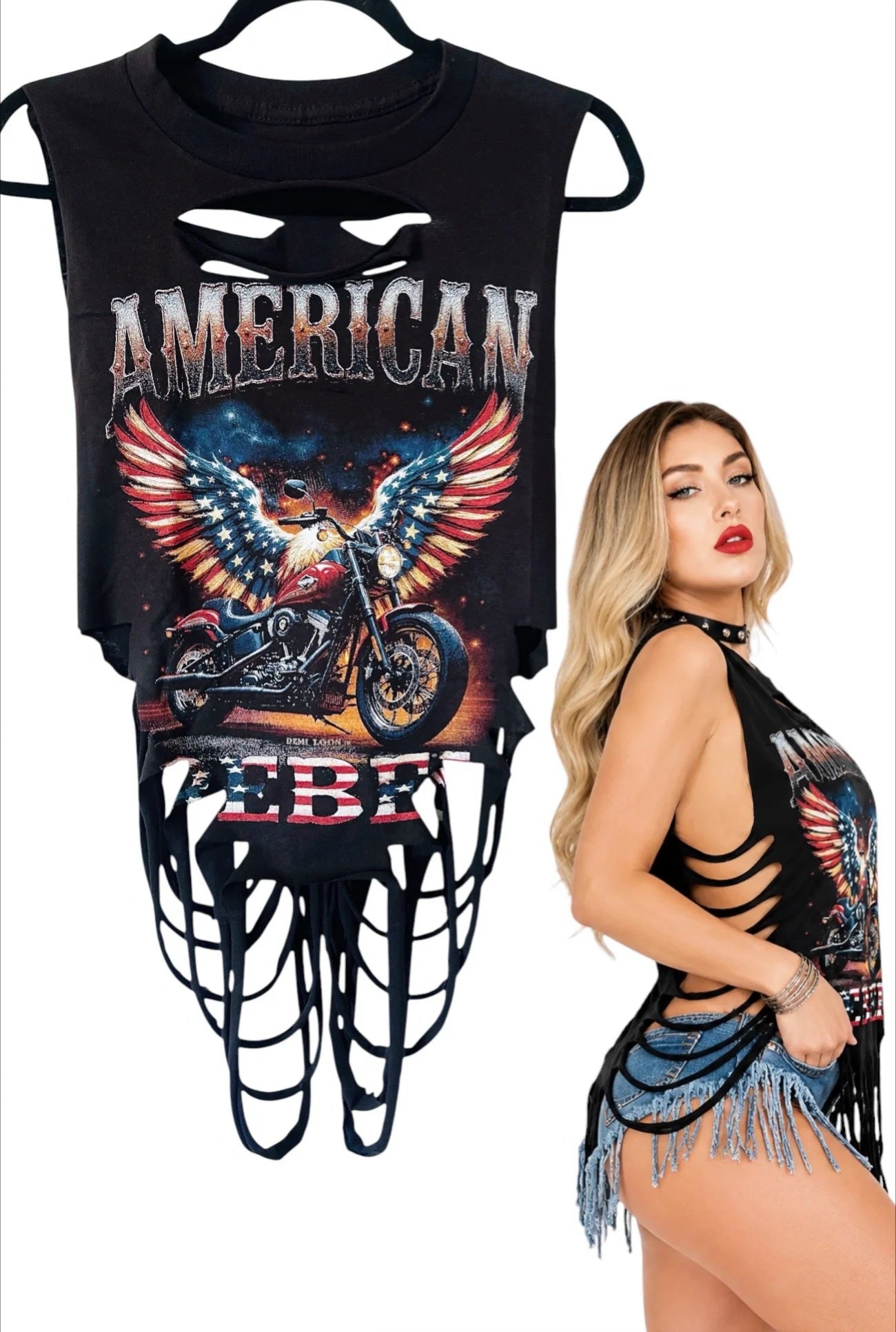 Demi Loon American Rebel Extreme Rally Slashed Tank