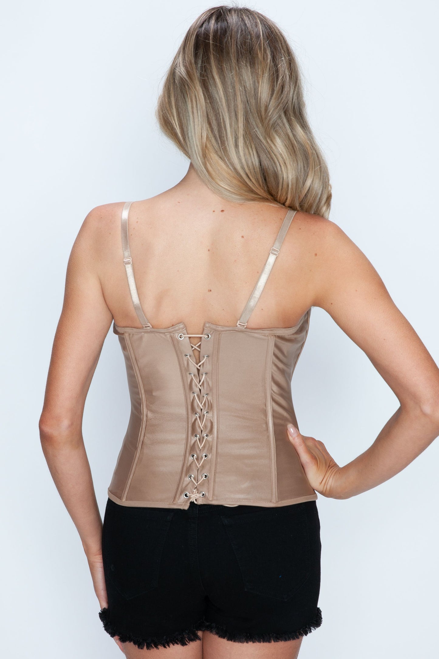 Lydia USA Sculpted Satin Corset Top