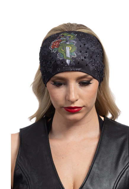 Hair Glove Green Serpent & Sword with Gems EZ Bandz