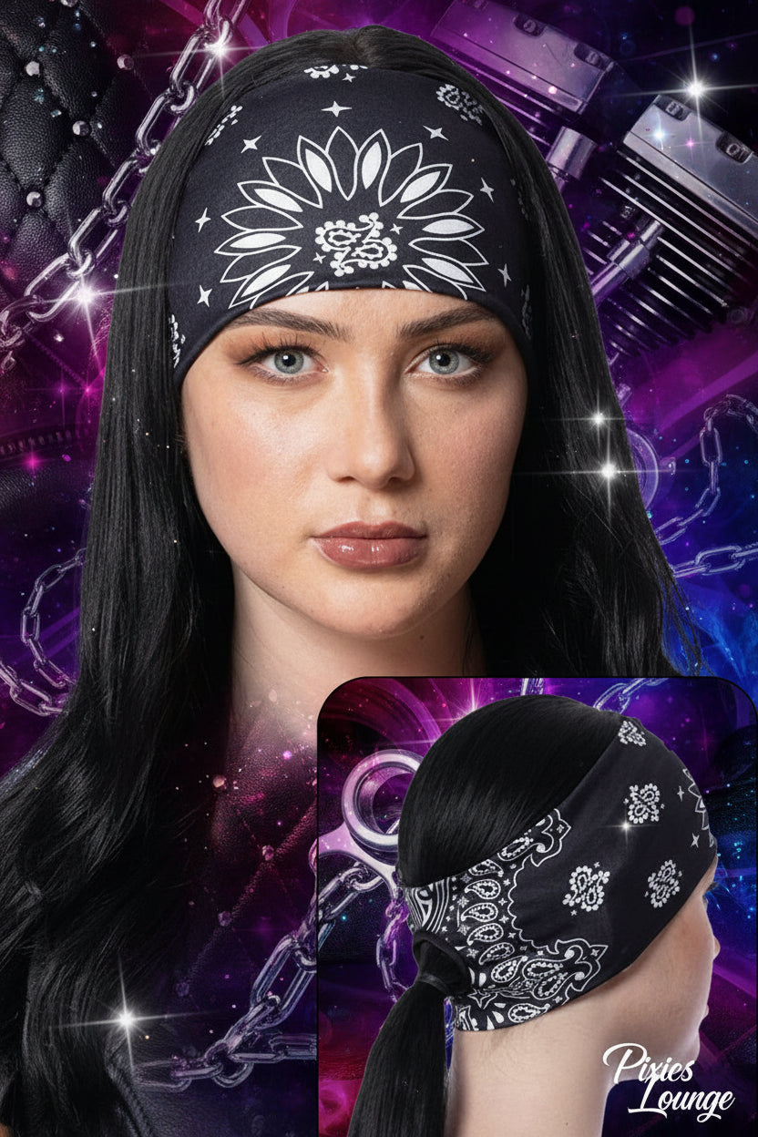 Black Paisley Ponytail EZ Bandz