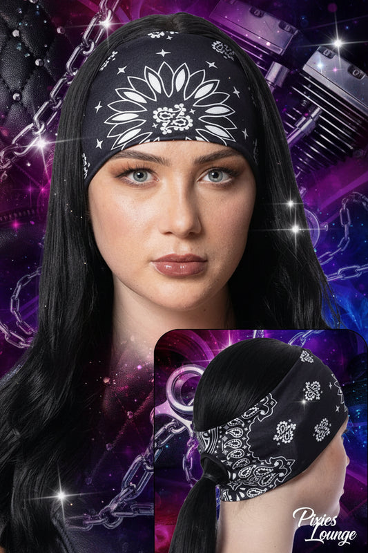 Black Paisley Ponytail EZ Bandz