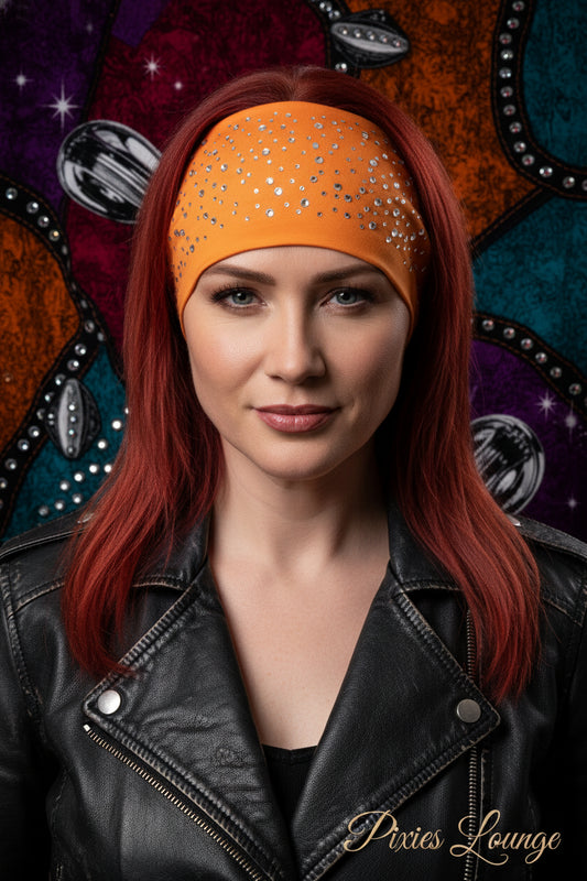 Orange Bling Starry Night Ponytail EZ Bandz