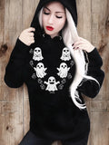 Halloween Boo Spooky Ghost Graphic Hoodie