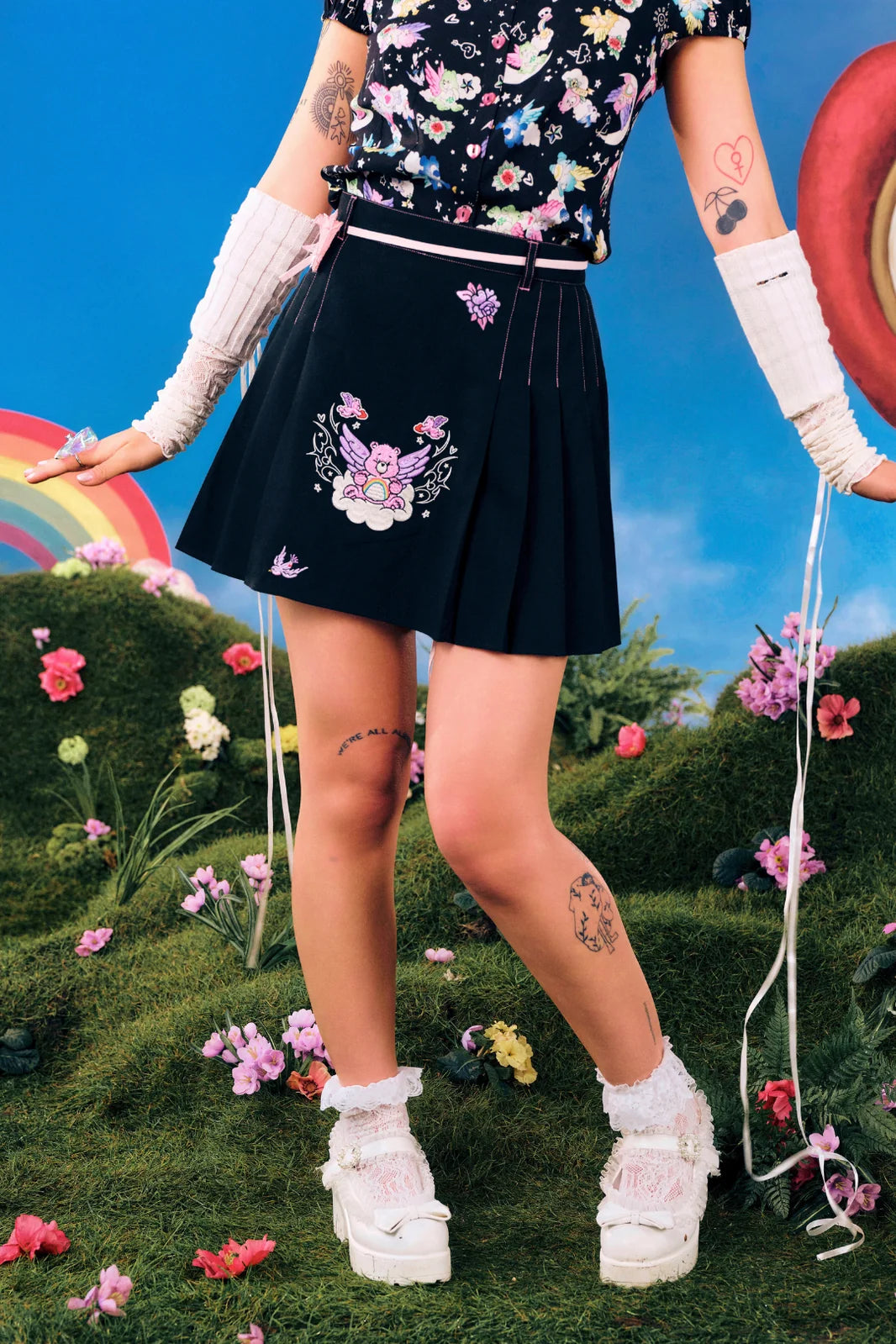 Care Bears x Hell Bunny Cheer Bear Skirt