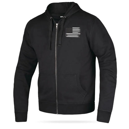 Derringer Patriot - Men’s Reflective American Flag Motorcycle Hoodie – Bold Patriotic Gear for Ride