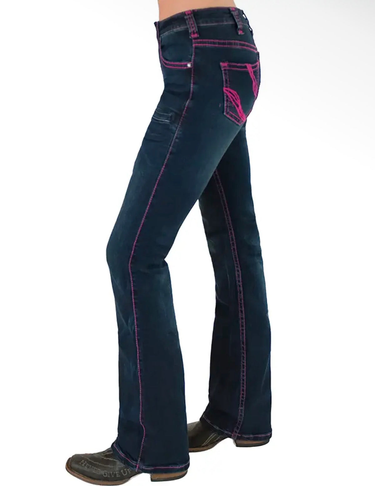 Cowgirl Tuff Hot Pink Gem Rodeo Jeans