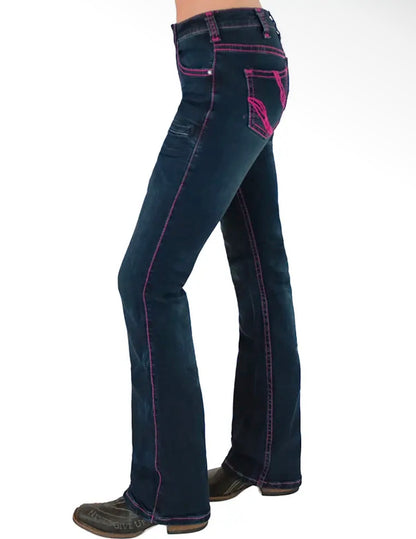 Cowgirl Tuff Hot Pink Gem Rodeo Jeans