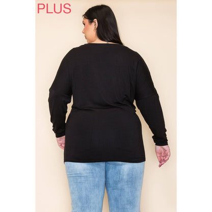 Ride or Die Skull & Wings Chain Detail Top | Plus Size