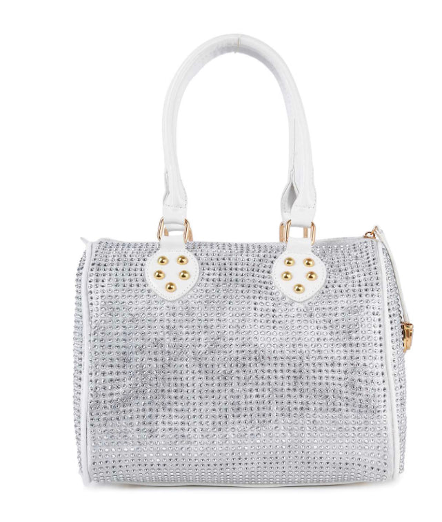 Rhinestone Locked Satchel