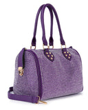 Rhinestone Locked Satchel