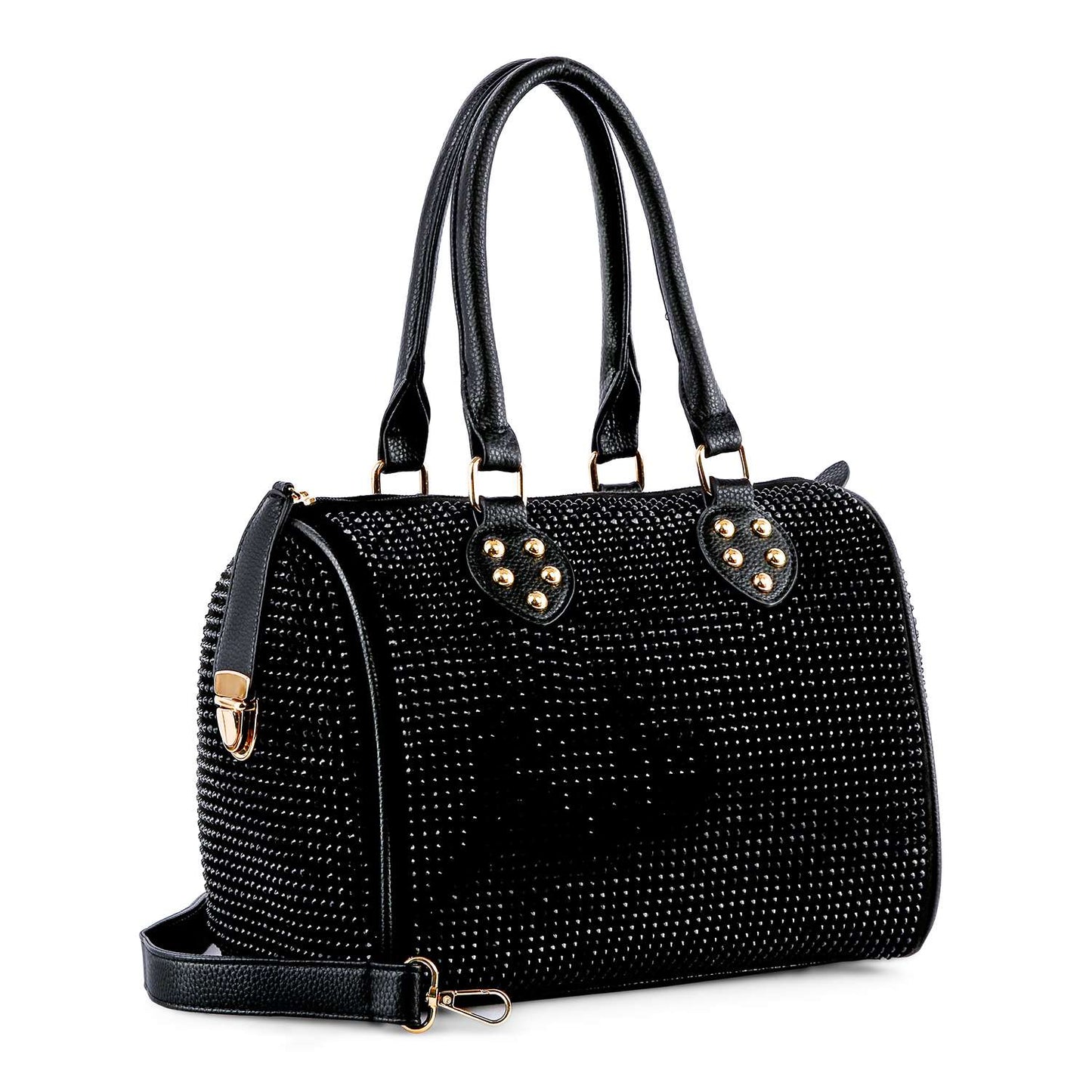 Crystal Luxe Rhinestone Satchel Bag