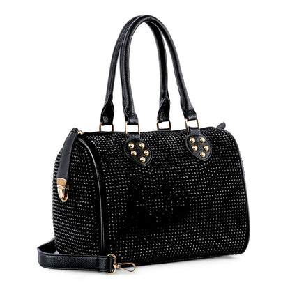 Crystal Luxe Rhinestone Satchel Bag