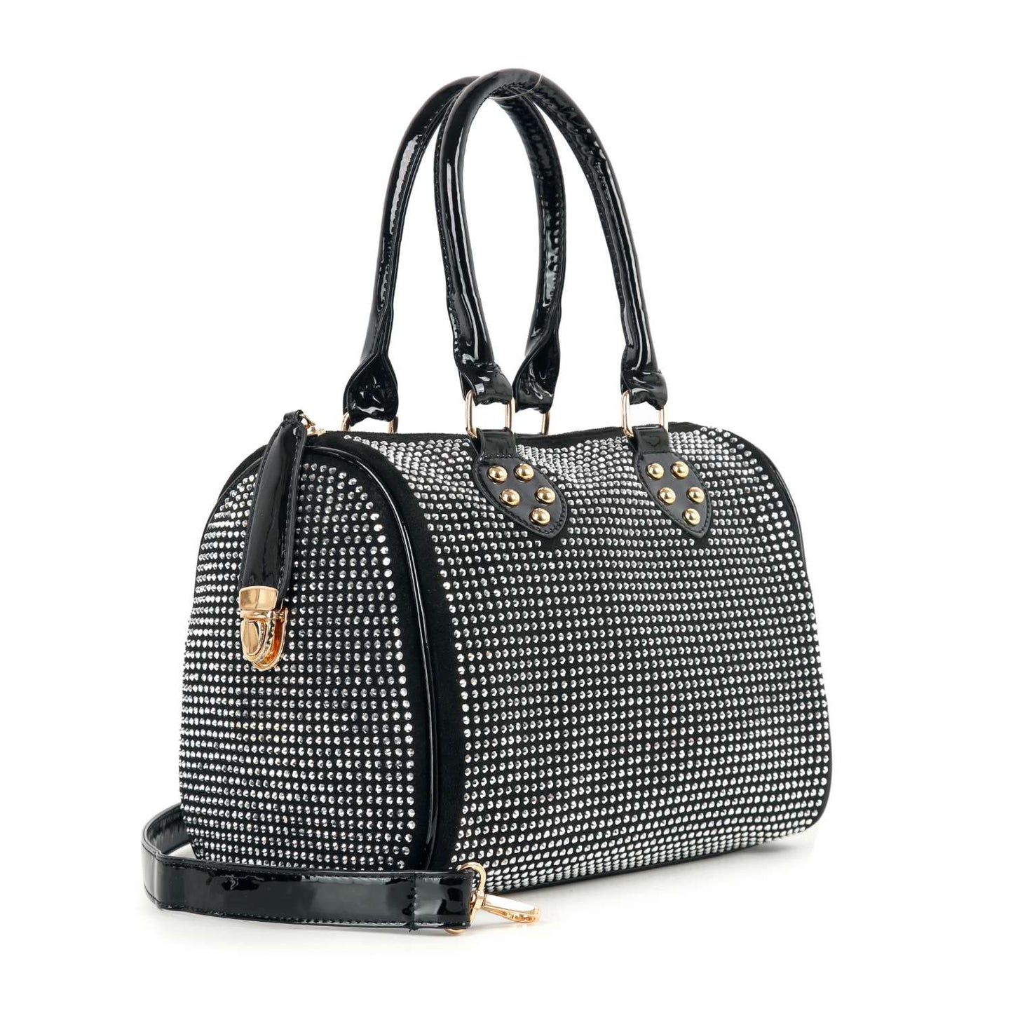 Crystal Luxe Rhinestone Satchel Bag
