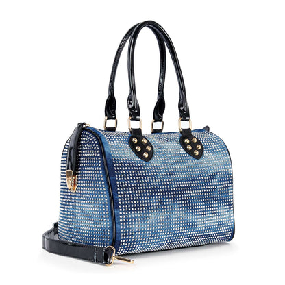 Crystal Luxe Rhinestone Satchel Bag