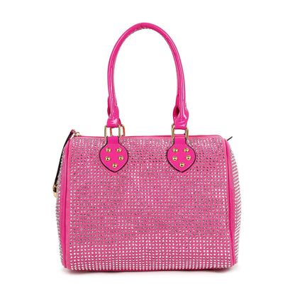 Crystal Luxe Rhinestone Satchel Bag