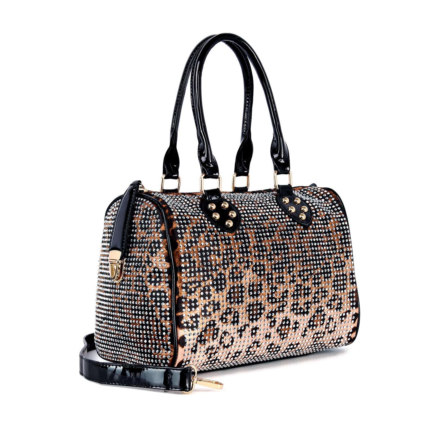 Crystal Luxe Rhinestone Satchel Bag