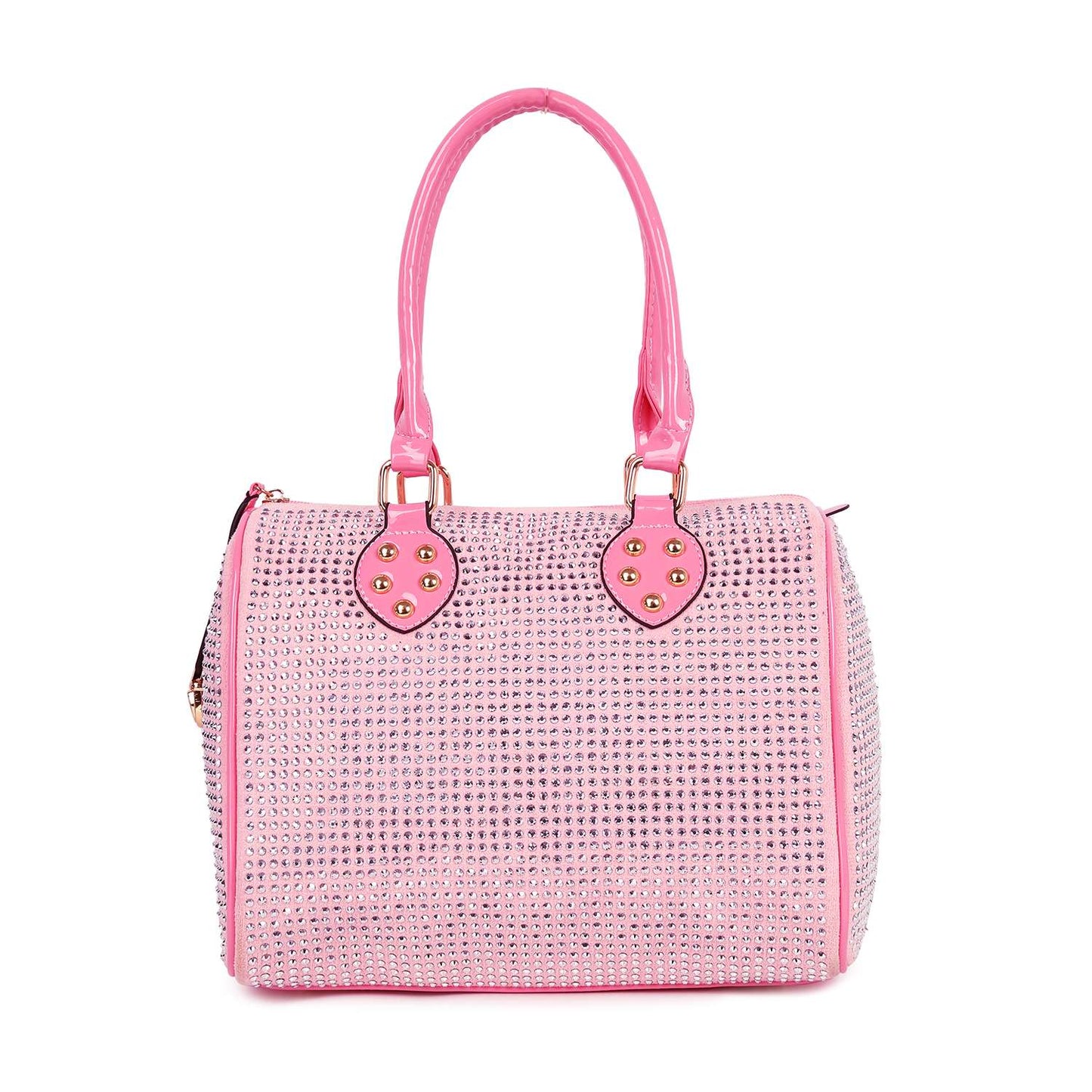 Crystal Luxe Rhinestone Satchel Bag