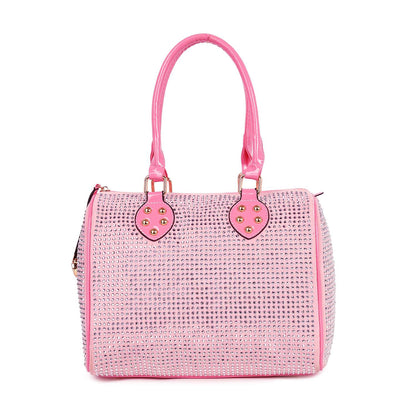 Crystal Luxe Rhinestone Satchel Bag