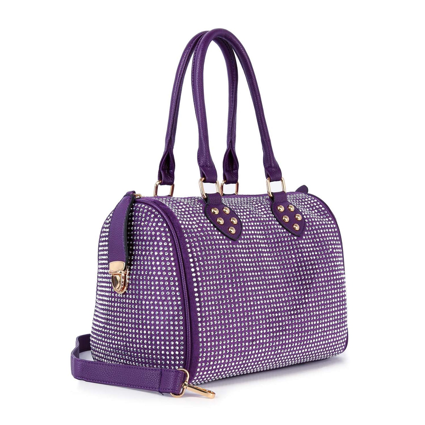Crystal Luxe Rhinestone Satchel Bag