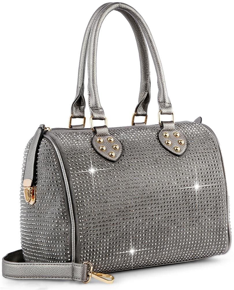 Crystal Luxe Rhinestone Satchel Bag