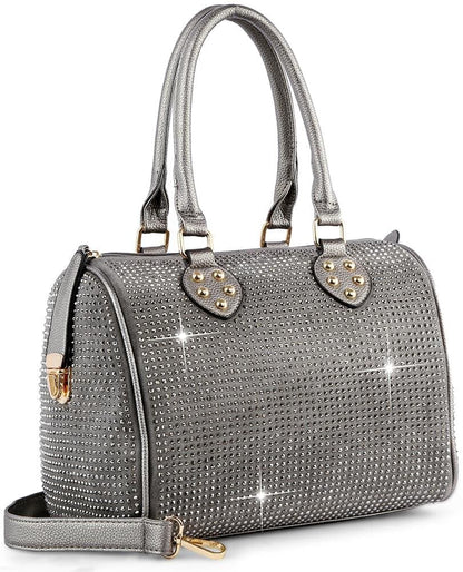 Crystal Luxe Rhinestone Satchel Bag