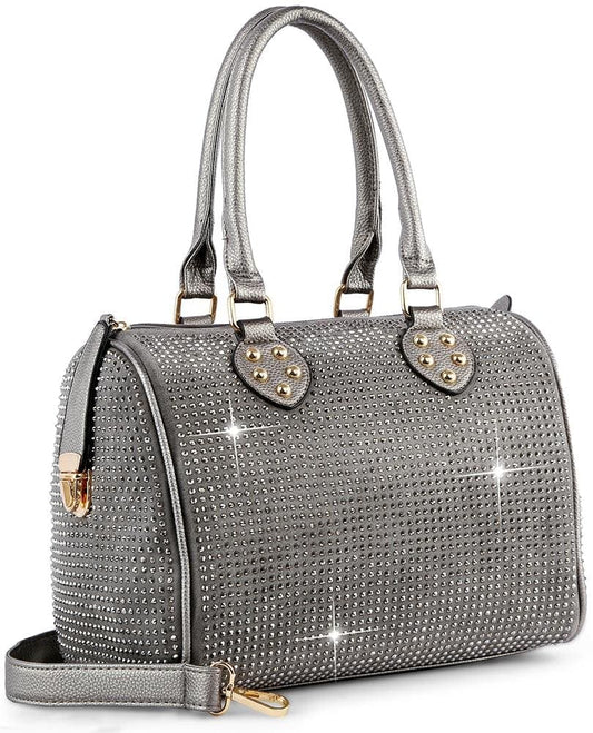 Crystal Luxe Rhinestone Satchel Bag