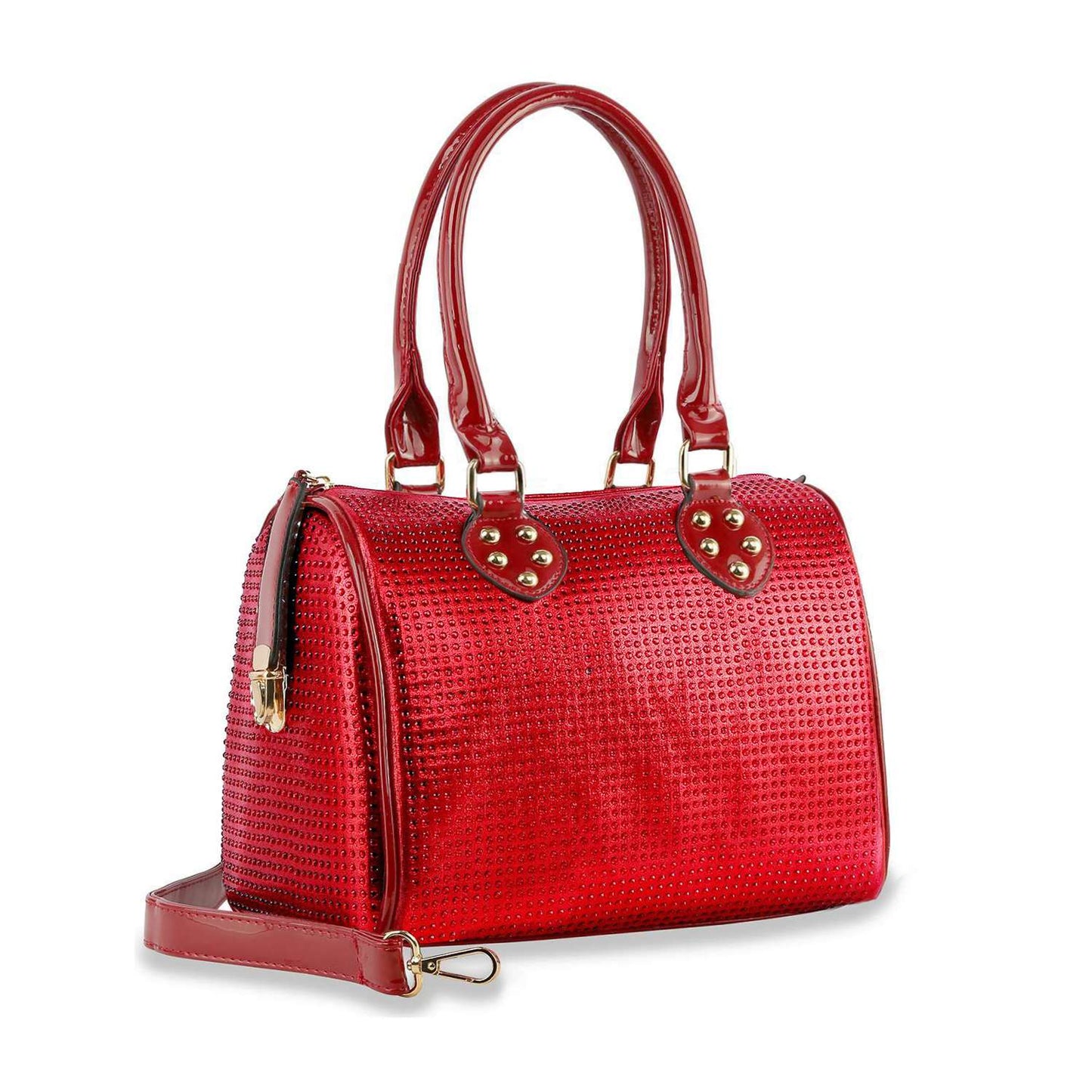 Crystal Luxe Rhinestone Satchel Bag