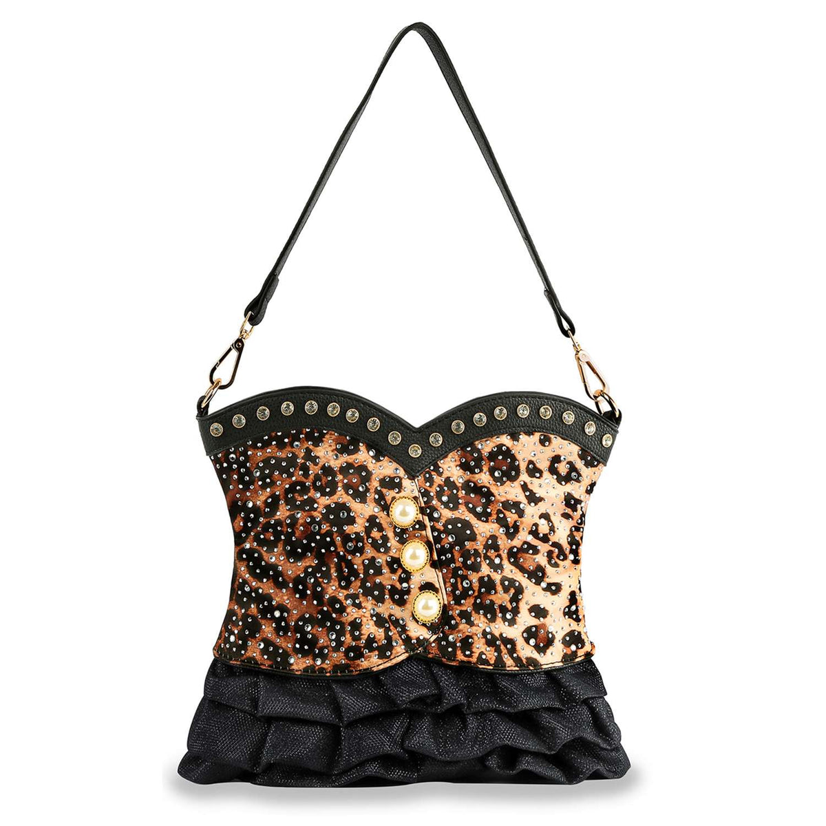 Leopard Vest Design Hobo Handbag
