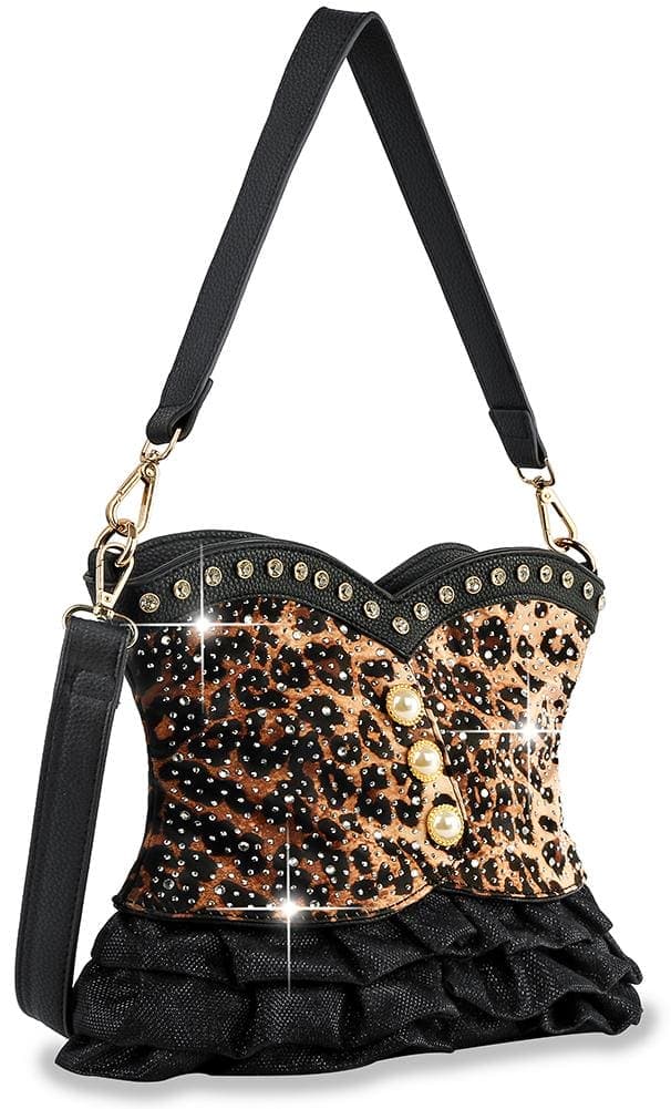Leopard Vest Design Hobo Handbag