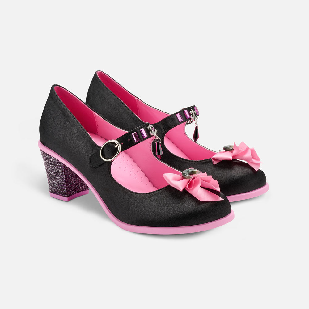 Black Moon Women's Mary Jane Mid Heels